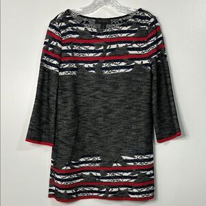 St. John Crewneck 3/4 Sleeve Knit Sweater Tunic Size S